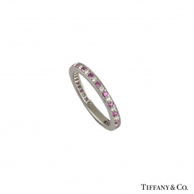 Tiffany & Co Diamond & Sapphire Legacy Ring in Platinum